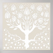 Magnolia Tree door Aubrey Beardsley Poster (Voorkant)