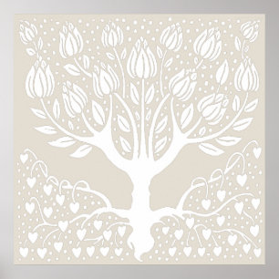 Magnolia Tree door Aubrey Beardsley Poster