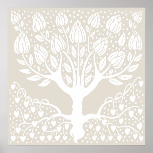 Magnolia Tree door Aubrey Beardsley Poster (Voorkant)