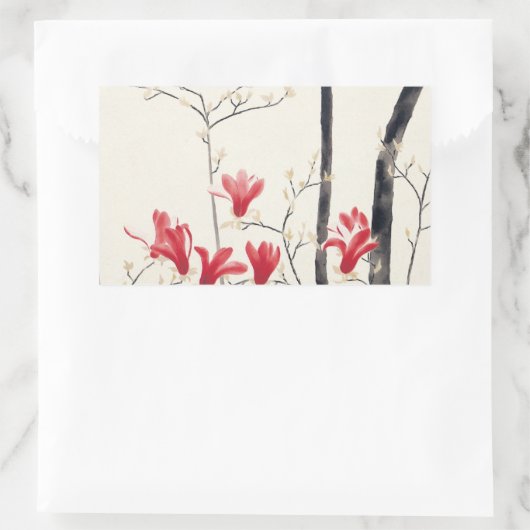 Magnolia Tree door Kobayashi Kokei,  Natuur Rechthoekige Sticker (Tas)