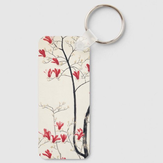 Magnolia Tree door Kobayashi Kokei,  Natuur Sleutelhanger (Achterkant)