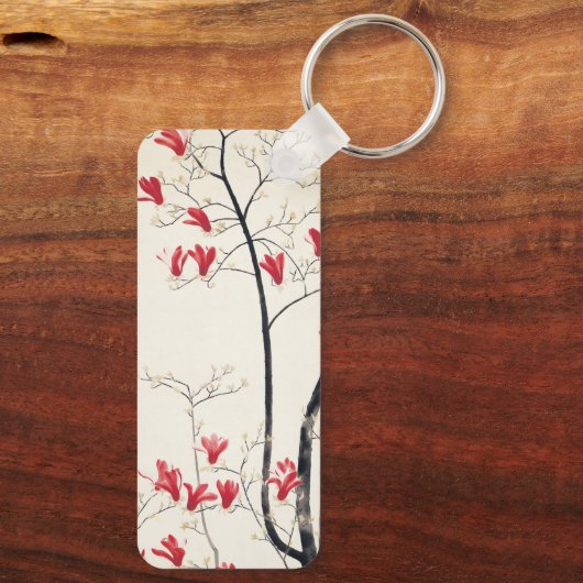 Magnolia Tree door Kobayashi Kokei,  Natuur Sleutelhanger (Achterkant)