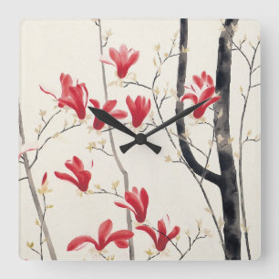 Magnolia Tree door Kobayashi Kokei,  Natuur Vierkante Klok