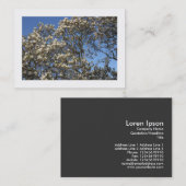 Magnolia Tree in Blossom (Borded) Visitekaartje (Voorkant / Achterkant)