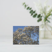 Magnolia Tree in Blossom Visitekaartje (Staand voorkant)