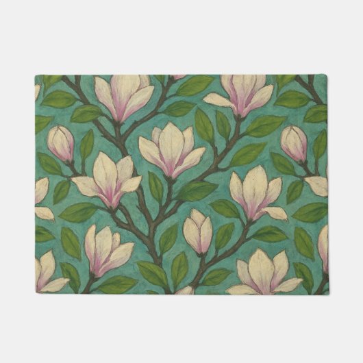 Magnolia Tree Spring Blossoms Deurmat (Voorkant)
