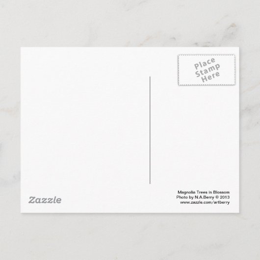 Magnolia Trees in Blossom Briefkaart (Achterkant)