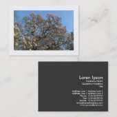 Magnolia Trees in Blossom (Grenzen) Visitekaartje (Voorkant / Achterkant)