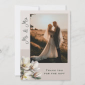 Magnolia trouwfoto dank u bericht Kaarten (Voorkant)