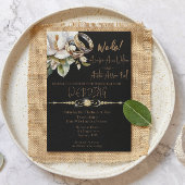 Magnolia trouwringen goud en zwart bruiloft save the date