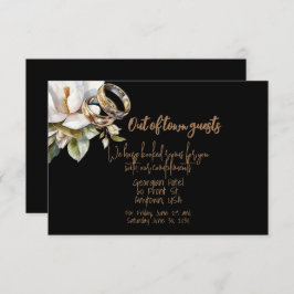 Magnolia trouwringen goud zwart bruiloft gasten