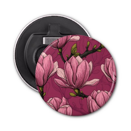 Magnolia tuin button flesopener (Voorkant)