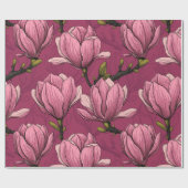 Magnolia tuin cadeaupapier (Vlak)
