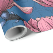 Magnolia tuin cadeaupapier (Rol Hoek)