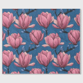 Magnolia tuin cadeaupapier (Vlak)