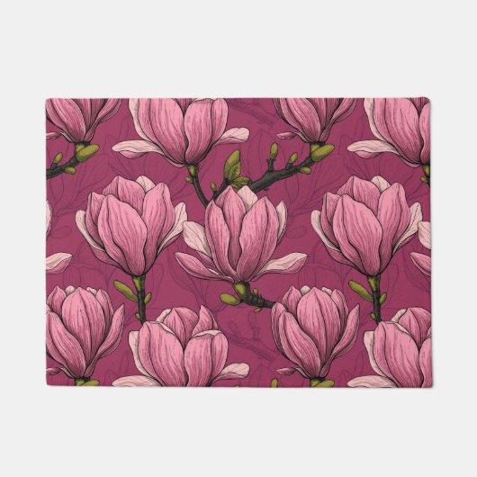 Magnolia tuin deurmat (Voorkant)
