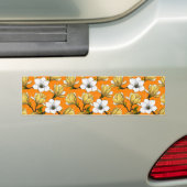 Magnolia tuin in geel bumpersticker (Op auto)