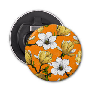 Magnolia tuin in geel button flesopener