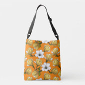 Magnolia tuin in geel crossbody tas (Achterkant)