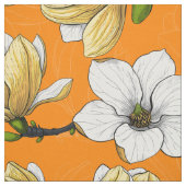 Magnolia tuin in geel stof (Swatch)