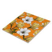 Magnolia tuin in geel tegeltje (Zijkant)