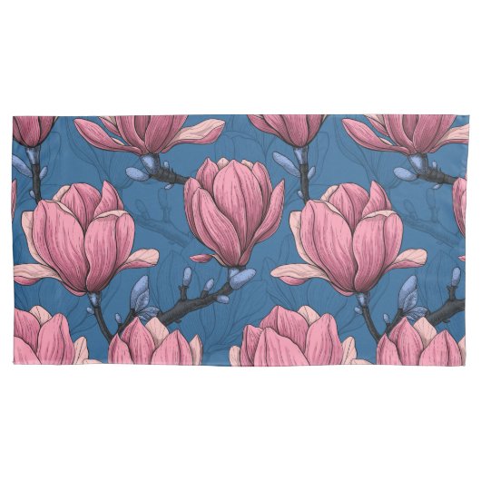 Magnolia tuin kussensloop (Voorkant-Links)