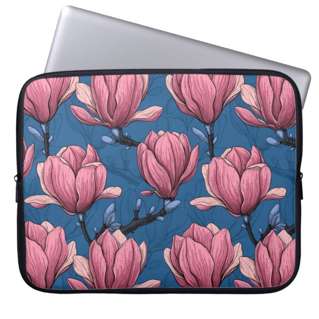 Magnolia tuin laptop sleeve (Voorkant)