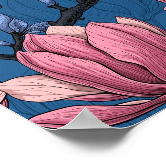 Magnolia tuin poster (Hoek)