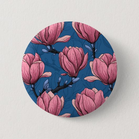 Magnolia tuin ronde button 5,7 cm (Voorkant)