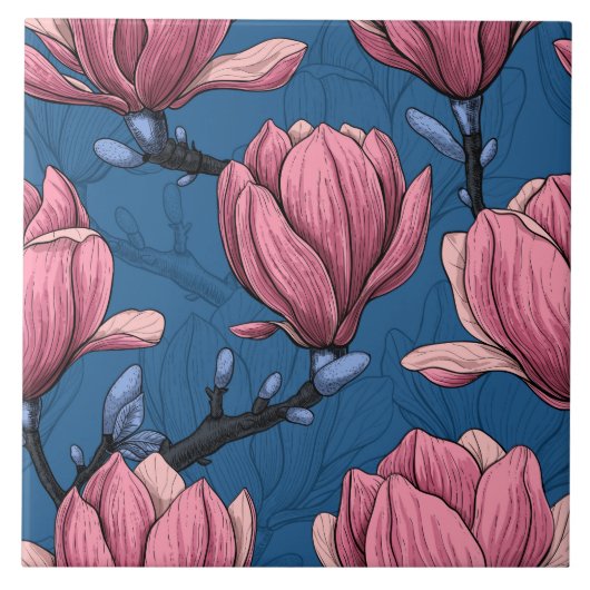 Magnolia tuin tegeltje (Voorkant)
