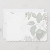 Magnolia Tuin Uitnodiging met Geschulpte Rand voor (Achterkant)