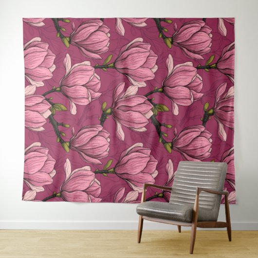 Magnolia tuin wandkleed (In Situ (horizontaal))