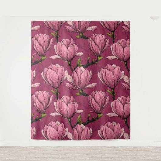 Magnolia tuin wandkleed (Voorkant)