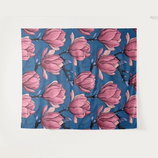 Magnolia tuin wandkleed (Voorkant (horizontaal))