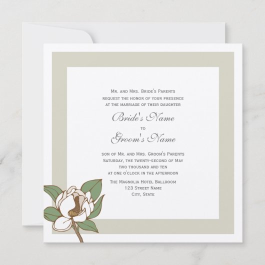 Magnolia Uitnodiging (Voorkant)