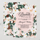 Magnolia-uitnodiging, Brunch met de Bride Kaart (Voorkant / Achterkant)