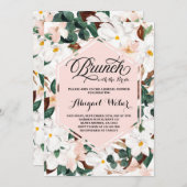 Magnolia uitnodiging, Brunch met de Bruid Kaart (Voorkant / Achterkant)