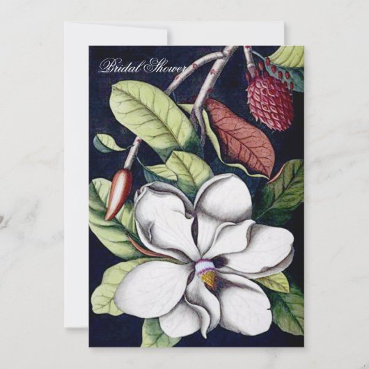 Magnolia - Uitnodiging voor bruidsdouche (Voorkant)