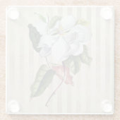  Magnolia-ventilator op strepes Glazen Onderzetter (Achterkant)