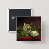 Magnolia Vierkante Button 5,1 Cm (Voorkant /achterkant)