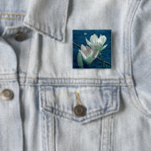 Magnolia Vierkante Button 5,1 Cm (In situ)