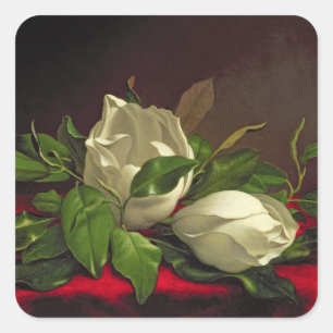 Magnolia Vierkante Sticker