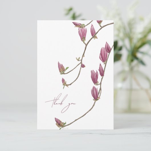 Magnolia Vine bedankkaart (Staand voorkant)