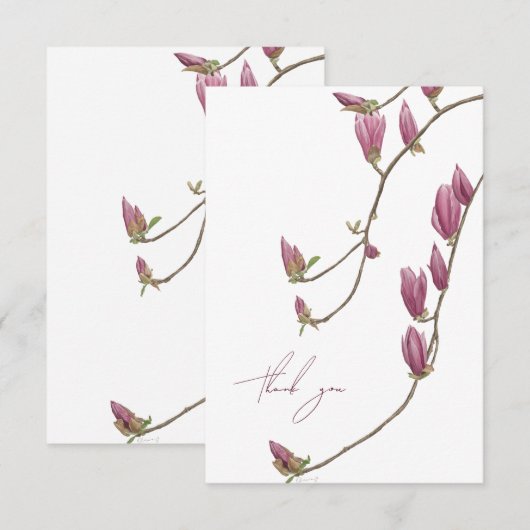 Magnolia Vine bedankkaart (Voorkant / Achterkant)
