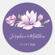 Magnolia Violet Bloemen Trouwstickers