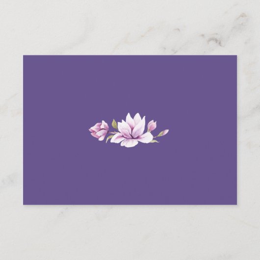 Magnolia Violet Bruiloft Wishing Well Kaarten (Achterkant)