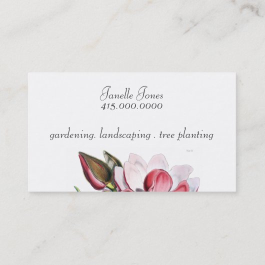 Magnolia Visitekaartje (Achterkant)