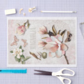 Magnolia, vogel en vlinders collage tissuepapier (Craft)