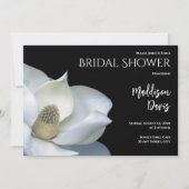 Magnolia Vrijgezellenfeest Elegant Zwart-wit Kaart (Voorkant)