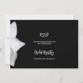 Magnolia Vrijgezellenfeest Elegant Zwart-wit Kaart (Achterkant)